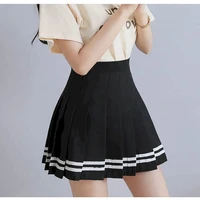 female student korean pleated mini skirt women skirts 2021 autumn new high waist short college style a line skort preppy style