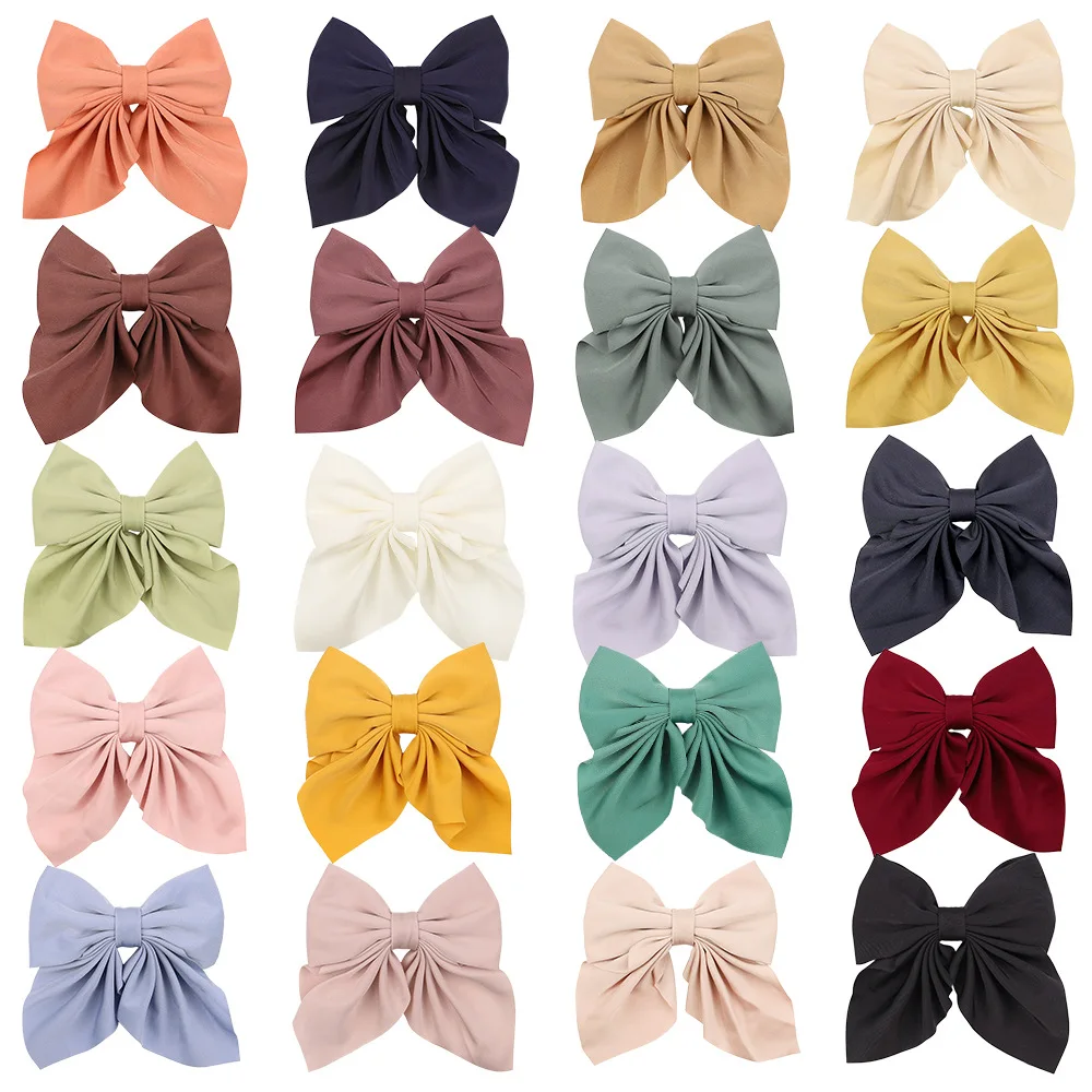 

Big Bowknot Streamer Hairpin Woman Girls Linen Cotton Barrette New Big Bow Back Head Spring Clip Headwear Hair Accessories