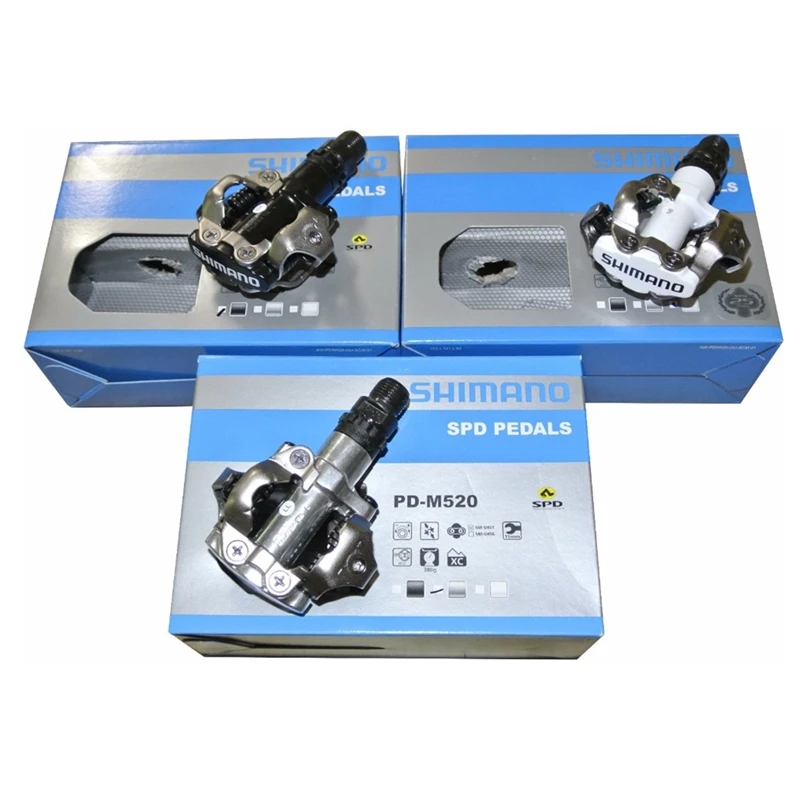 Shimano Велоспорт MTB горный велосипед запчасти хром-моли и алюминий самоблокирующийся бесклипсовый PD-M520 M520 педали SPD бутсы