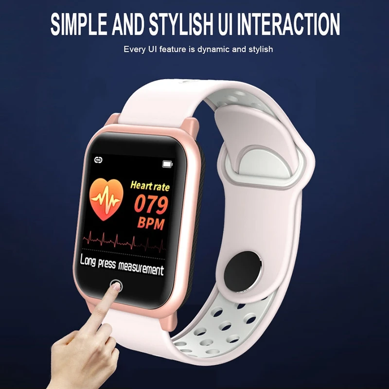 Smart Watch F8S Heart Rate Monitor Women/Men Bracelet Band Blood Oxygen Fitness Tracker Sport PK W34 D13 | Наручные часы