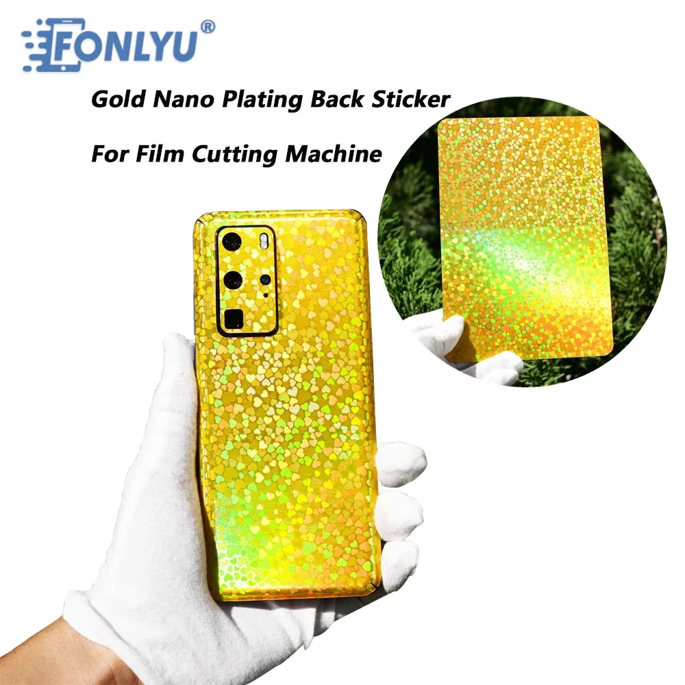 

FONLYU Nano Plating Golden Gold Back Cover Protector Sticker Phone Protective Skin For Devia Rockspace Film Cutting Machine 50pc