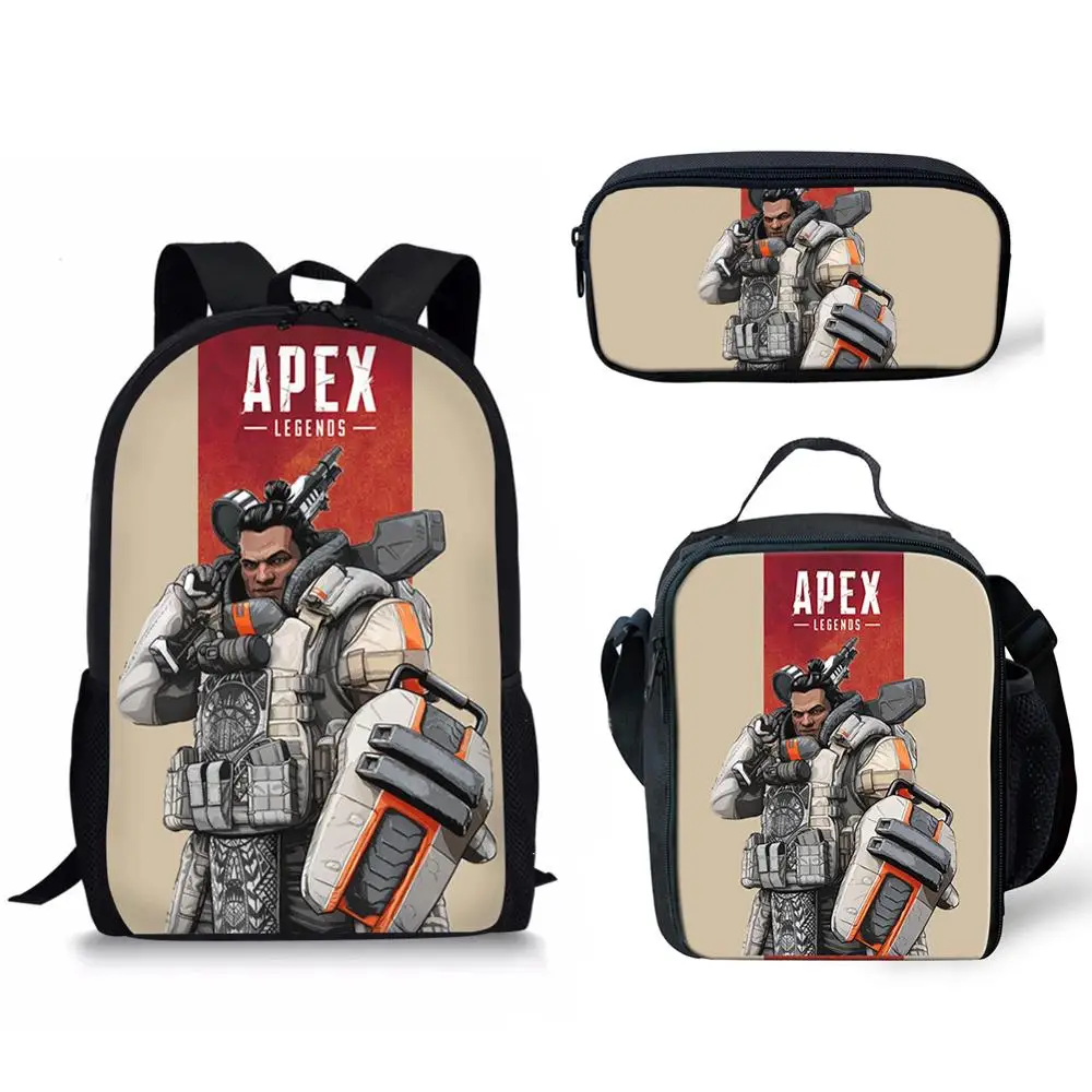 Teenager School Backpack 3 Pcs/Set Game Hero Printed Backpacks For Men Boys Girls School Bags Children Schoolbag Fashion Mochila