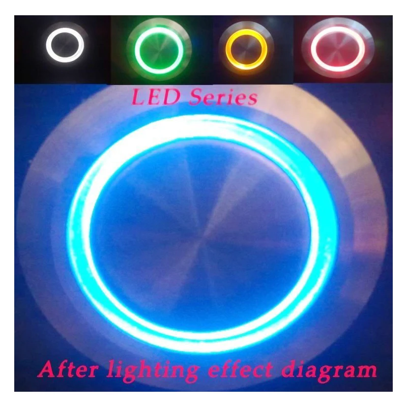 16 мм светодиодный запирающийся металлический кнопочный переключатель 1NO1NC|led light