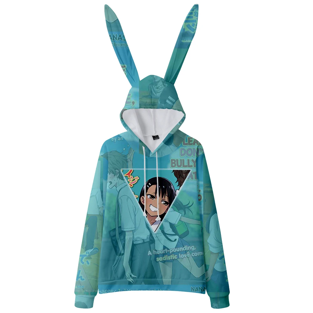 

3D Casual Hooded nagatoro Cute Loose Bunny Sweatshirt Streetwear Sexy Women Cute Stylish Pullovers