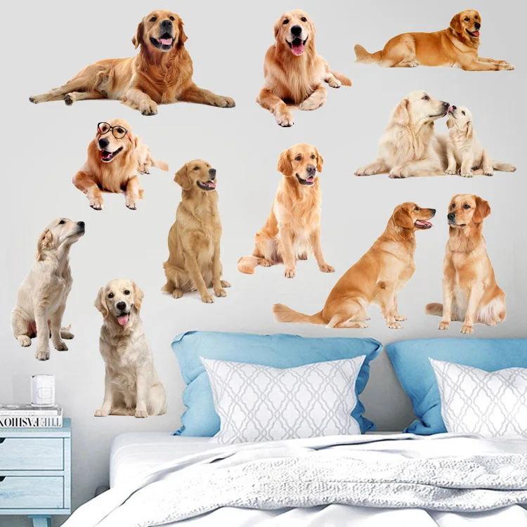 3D наклейки на стену с изображением милой собаки домашний декор для спальни