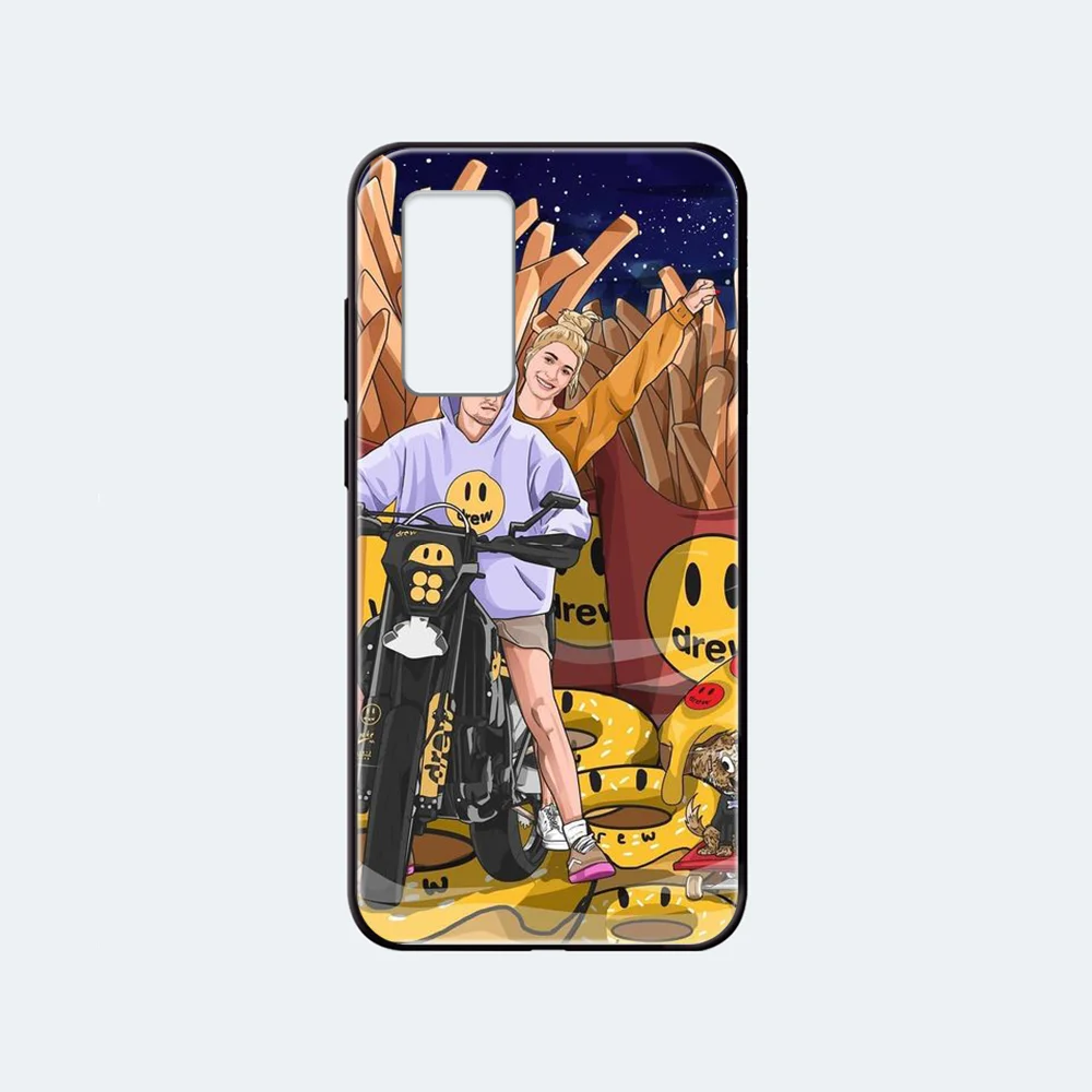 

Justin Bieber drew Phone case cover hull For Huawei nova P Y 2 3 6 7 8 9 10 20 30 I Smart Plus Z Lite Pro II black waterproof