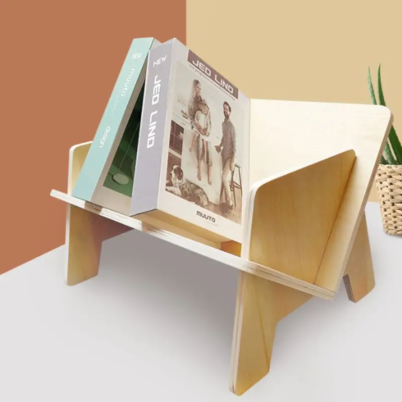 

DIY Assemble Wooden Book Shelf Simple Bookcase Shelves Table Student Organizer