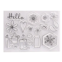 silicone clear stamps for scrapbooking flowers decoration embossing folder craft rubber stamp tools new