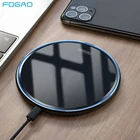 Беспроводное зарядное устройство FDGAO 15 Вт для Xiaomi Mi 10 11 Samsung S10 S20 S21 iphone 12 11 Pro X XS MAX XR 8 Qi Индукционная зарядная панель