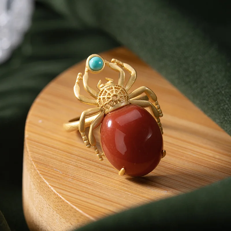 Женское кольцо в виде насекомых винтажное ювелирное изделие из настоящего