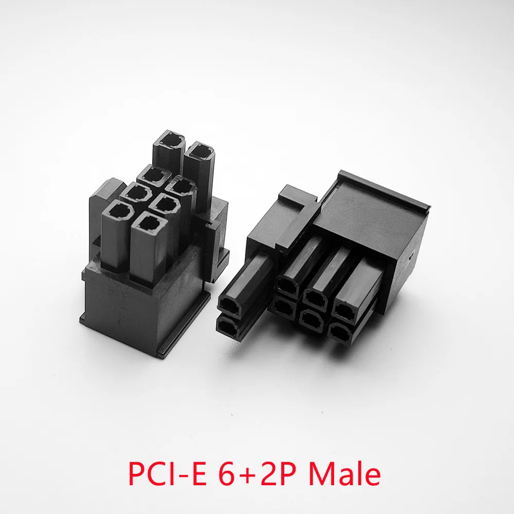 5557 4.2mm Black 6+2PIN 8P 8PIN Male For PC Computer ATX Graphics Card GPU PCI-E PCIe Power Connector Plastic Shell Housing