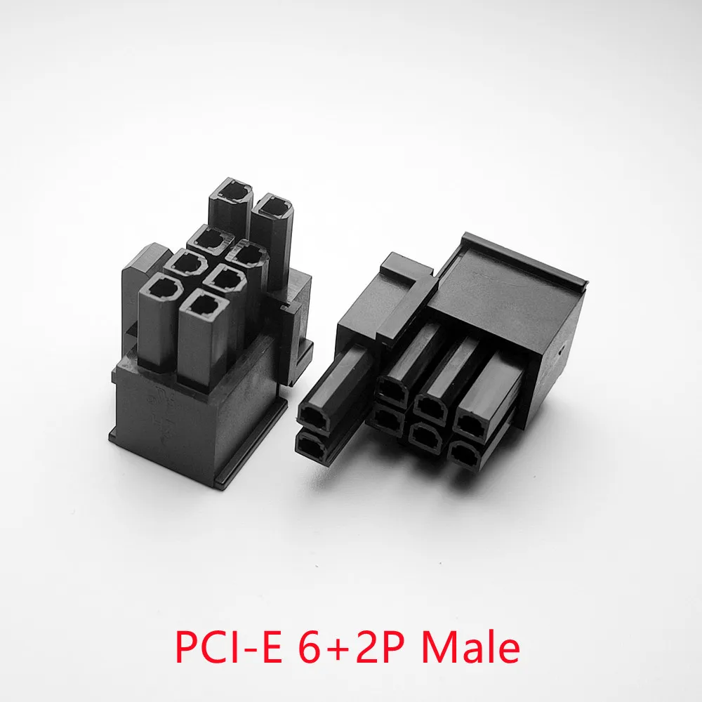 5557 4 2 мм черный 6 + 2PIN 8P 8PIN мужской для ПК компьютерный блок питания ATX Графика карты
