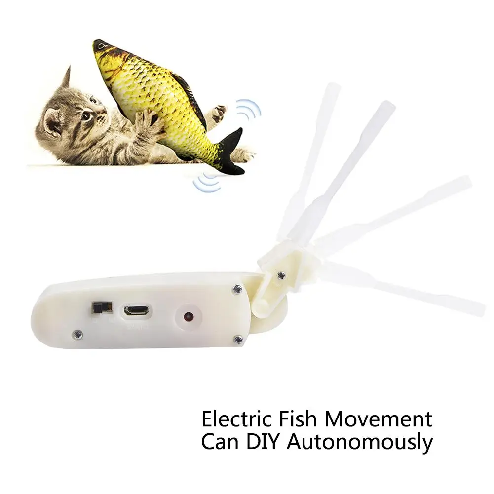 Реалистичная плюшевая электрическая движущаяся рыба 1 шт. игрушка для кошки