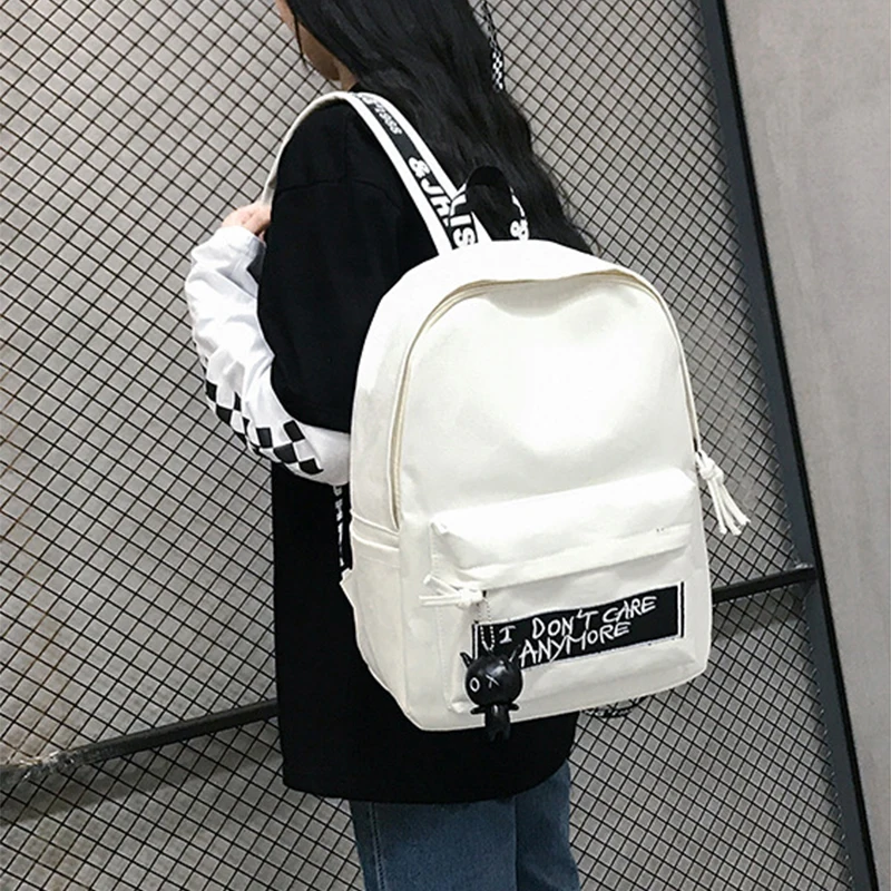 Новый рюкзак модный холщовый женский кукольный кулон дорожная женская сумка на