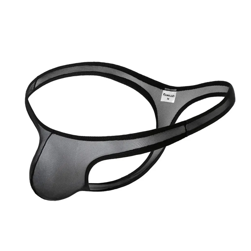 6PCS Men's Underwear Thongs G-string  Low Rise Sexy Lingerie See Through Mesh Penis Pouch Hombre Panties Transparent Underpants