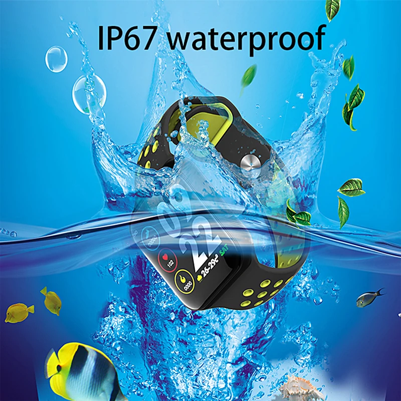 Eseed F8 умные часы мужские IP67 водонепроницаемые 15 дней в режиме ожидания сердечный ритм кровяное давление Smartwatch Поддержка IOS Android