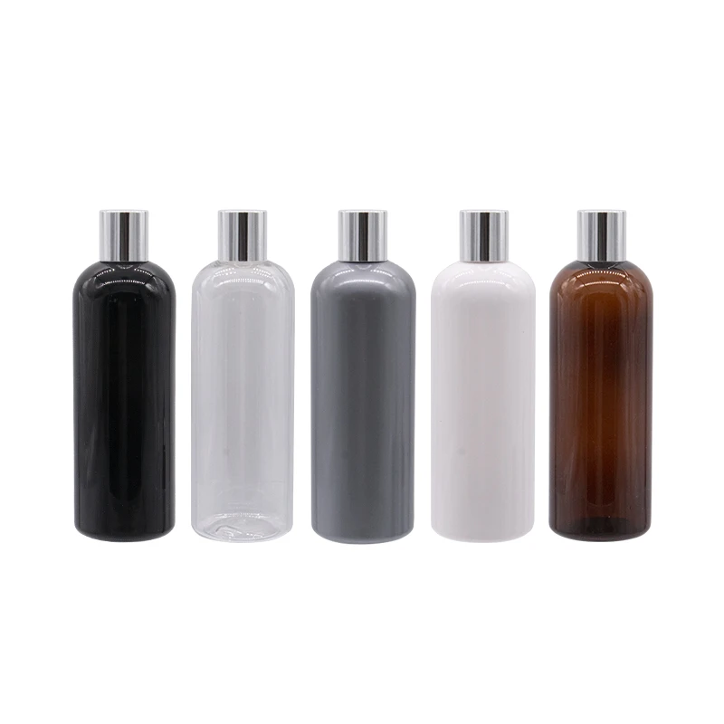 

300 мл косметический контейнер для домашних животных, высококачественные пластиковые бутылки с серебристой алюминиевой крышкой, емкость ку...