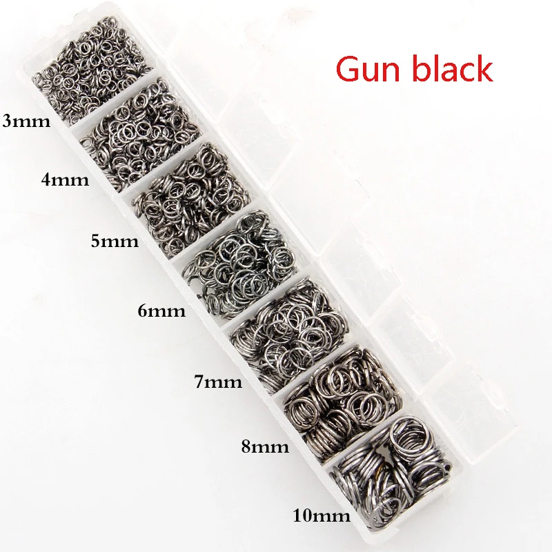 

ZG100pcs/box 3 4 5 6 7 8 10mm jumping beads handmade jewelry accessories opening ring DIY beaded material set box