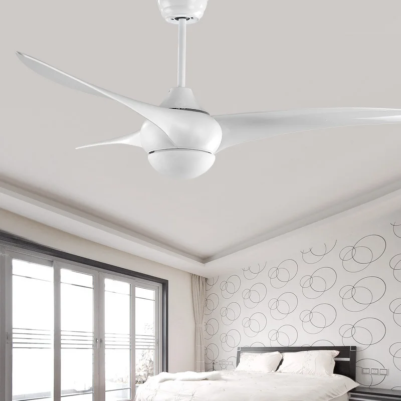 Ventilador De Techo con Control remoto para el hogar, dispositivo De ventilación con luces LED, color marrón y nórdico, para dormitorio