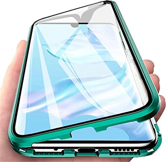 

360° Full Protection Magnetic Adsorption Metal Double-layered Glass Phone Case For Xiaomi Redmi Note 10 10S Pro 5G Max PC Cover
