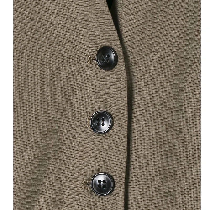 

ZA 2021 Women Blazer Vest Spring Simply Sleeveless Single Breasted Vests Jacket Office Ladies Wear Casual Suit Pockets Outwear