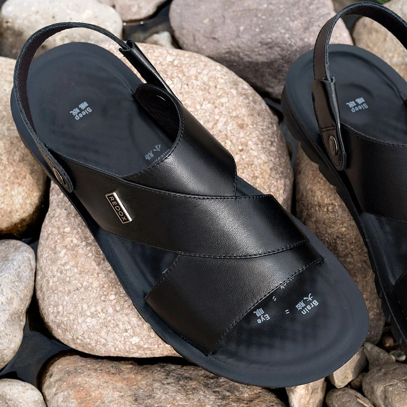 Размер 38-44 мужские сандалии из натуральной кожи летние мужская обувь без