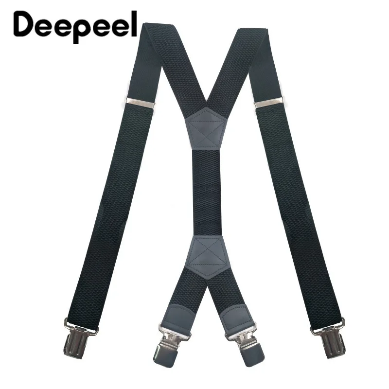

Deepeel 1pc 4*125cm Adult Men's Suspenders Wide Elastic Strap 4 Clip Decoration Pants Hanger Work Suspender Male Jockstrap SP619