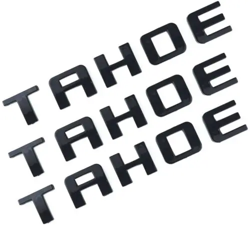 

3x глянцевая черная Тахо табличка знаки эмблемы пластиковая буква значок Для Тахо