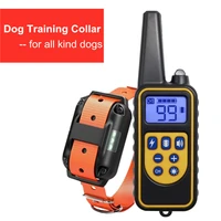 800m digital dog training collar waterproof rechargeable remote control pet with lcd display for all size shock vibration sound