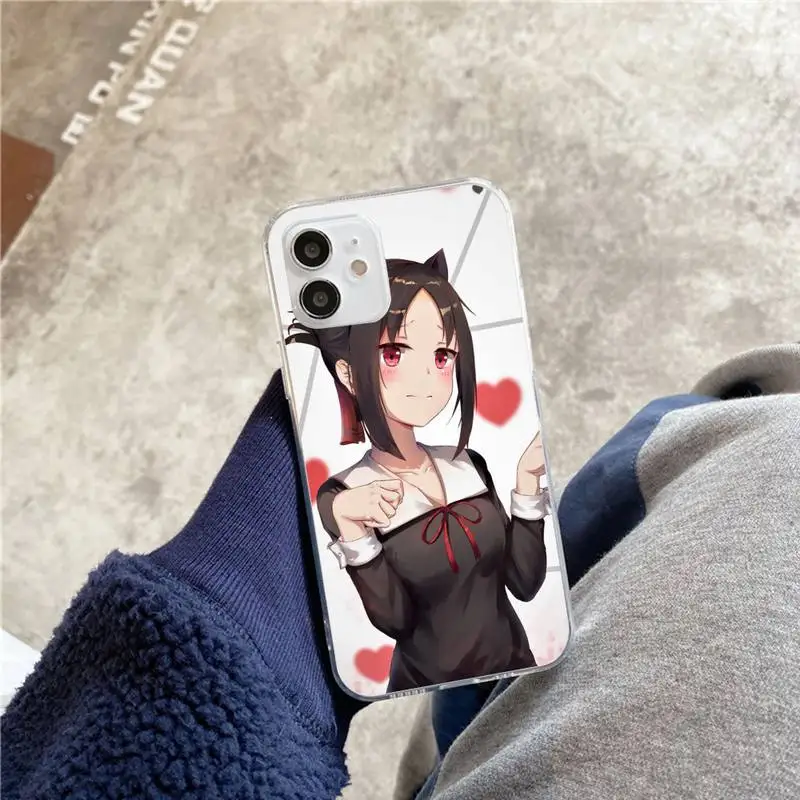 

Anime Kaguya Sama Lk Phone Case For iphone 5s 6 7 8 11 12 plus xsmax xr pro mini se Transparent Cover Fundas Coque