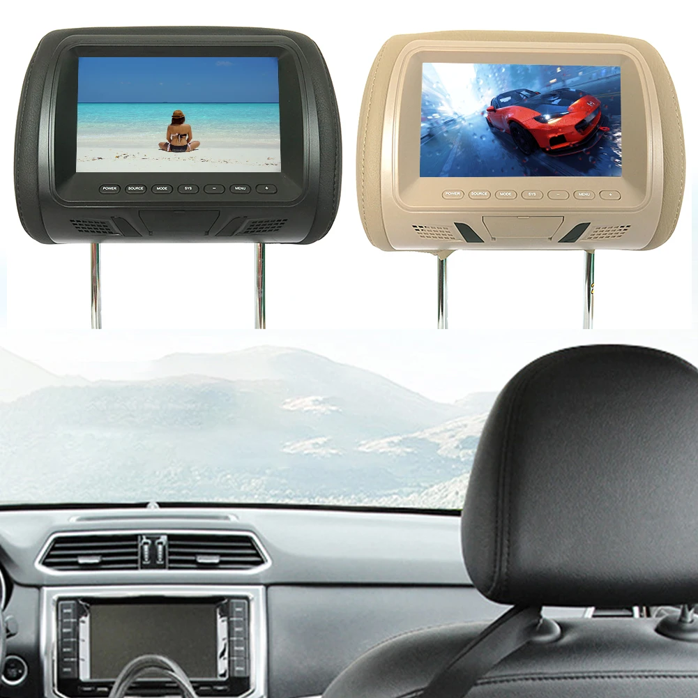 7 Inch Car Monitors MP5 Player TFT LED Screen Headrest Monitor Support AV/USB/SD Input/FM/Speaker/Car Camera DVD Display Video 5 |