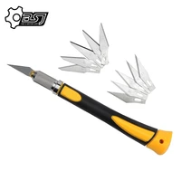 non slip metal scalpel 10 pcs sk5 blades wood carving knives fruit food craft sculpture engraving knife hand tools wl 9302s