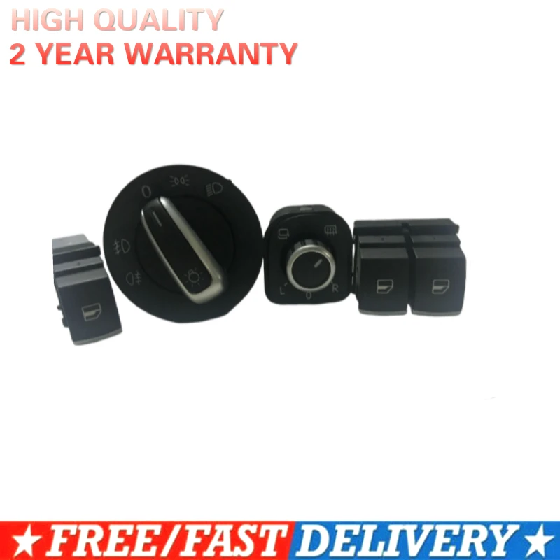 4/комплект хромированные фары окна зеркало кнопка переключения 5K3959857 5ND941431A 5ND959565A