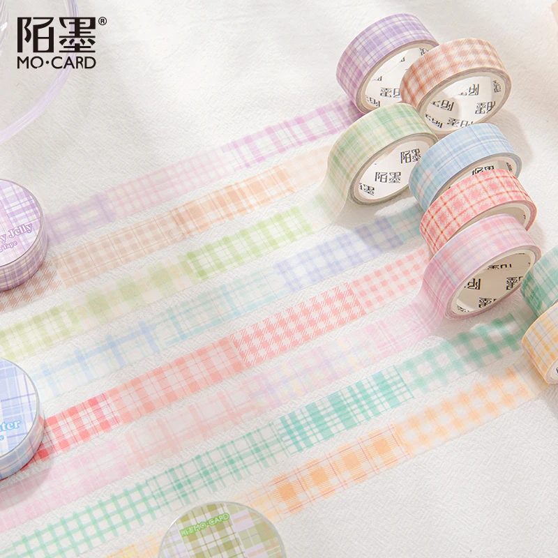 

1 Roll Soft Color Grids Fresh Hand Account Decoration DIY Tape Stickers