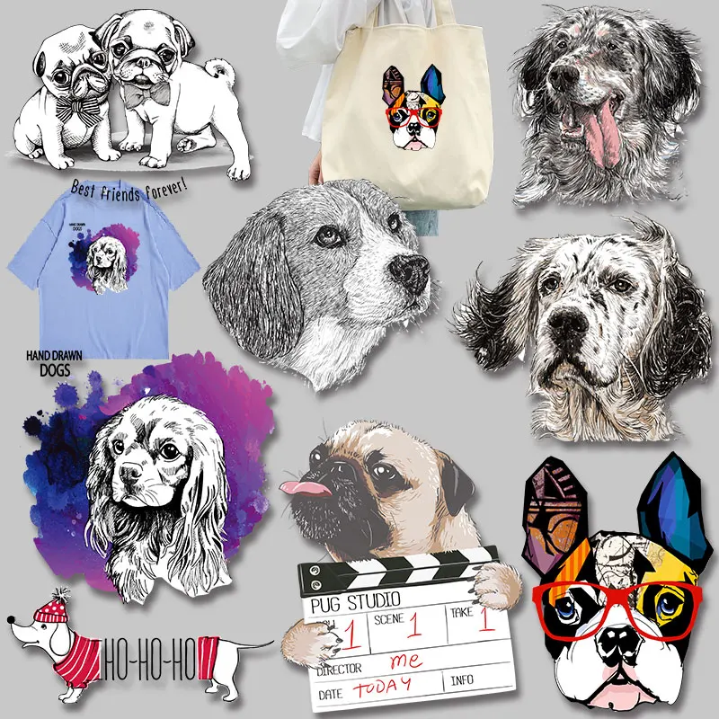 Термопечать на одежде с изображением собаки и животных | Дом сад