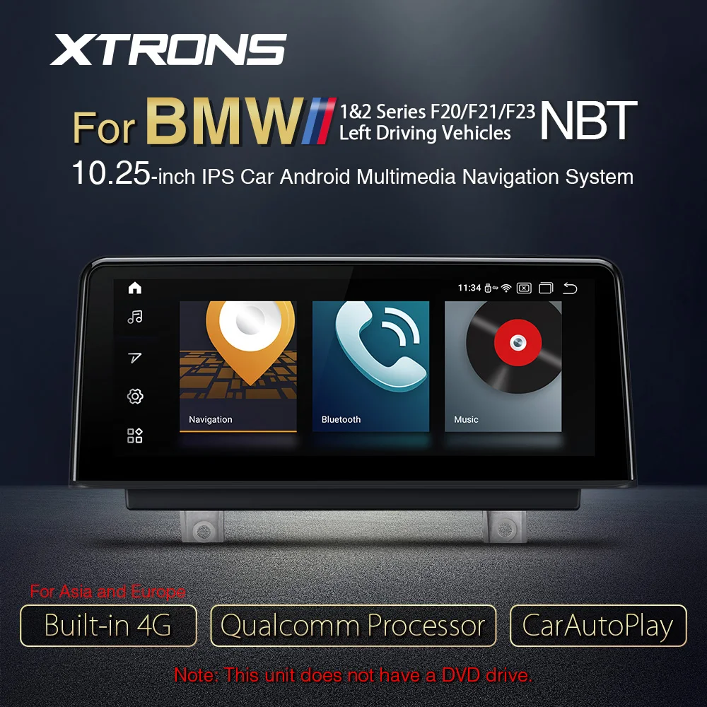 XTRONS 12 25 ''Qualcomm Bluetooth 5 0 Android 10 автомобильный радиоплеер GPS для BMW 1 серии F20 F21 2 F23
