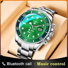 GEJIAN Smart Watch Men Bluetooth Call Music Player smartwatch Mens For Xiaomi Huawei Ios Phone waterproof Sports Fitness Tracker