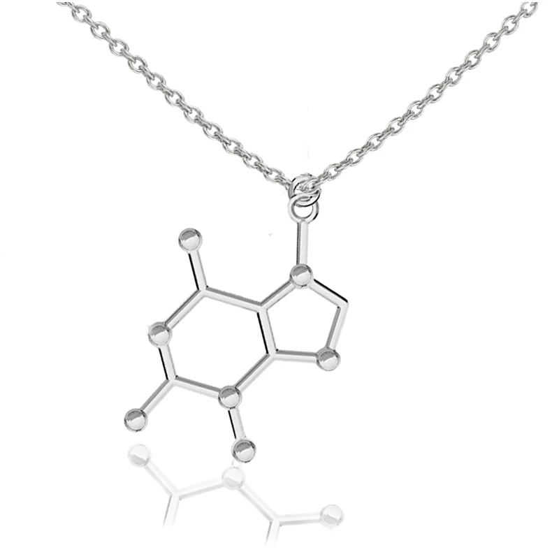 

Chocolate Necklace Science Jewelry Chemistry Molecule pendants & necklaces Fashion Ladies Women With 50 cm Link chain