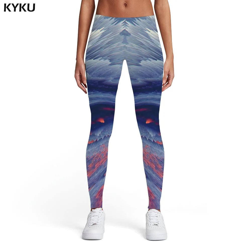 KYKU Psychedelic леггинсы женские граффити Брюки Мультфильм эластичные головокружения спандекс Harajuku женские s Леггинсы Брюки повседневные - Цвет: NWK0460