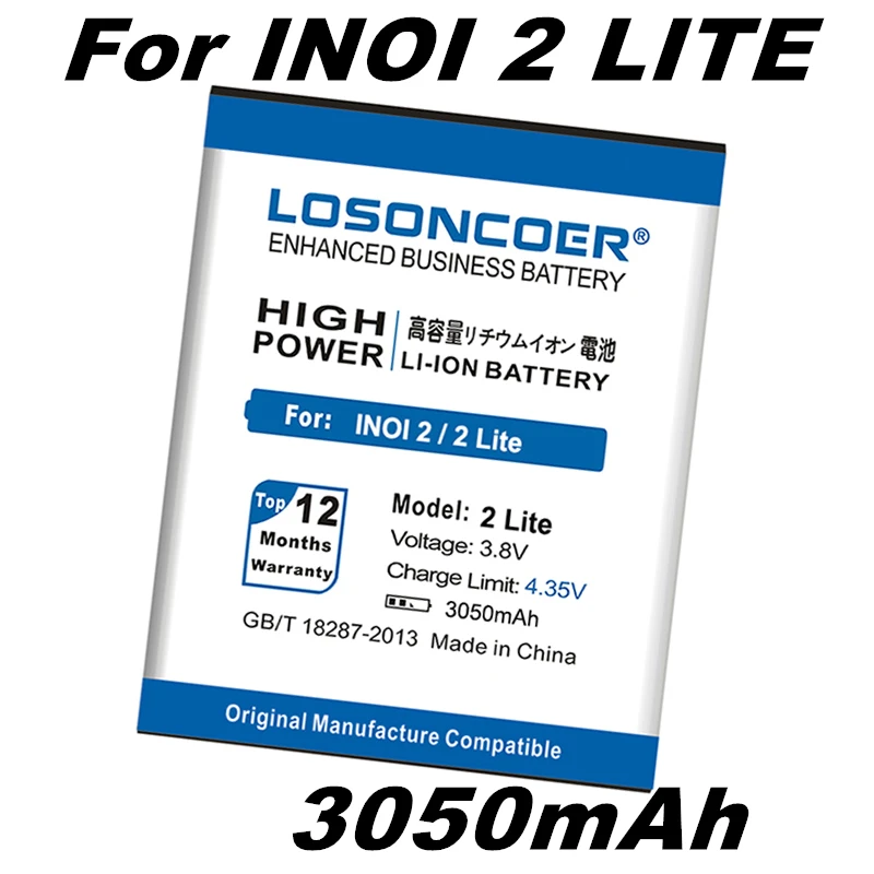 LOSONCOER 3050 мАч Новый 2 LITE Аккумулятор для INOI Lite INOI2 мобильный телефон