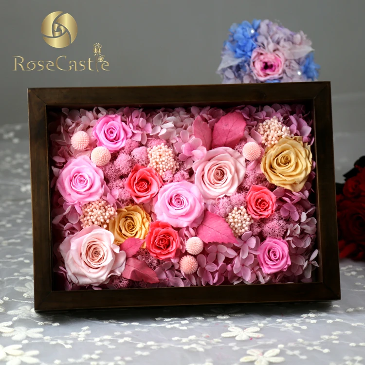 

Newest Customized Creative preserved rose picture photo frame
