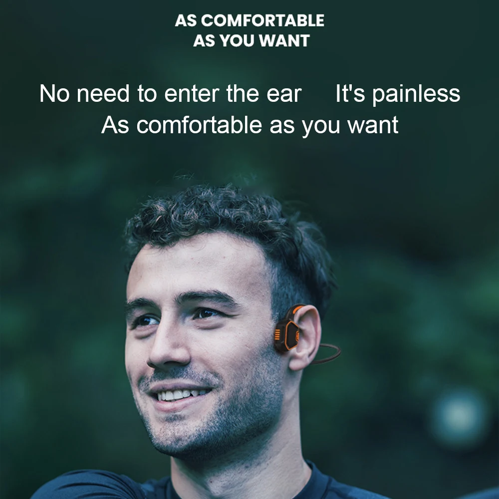 Беспроводные наушники для плавания с костной проводимостью ушным крючком 5 1