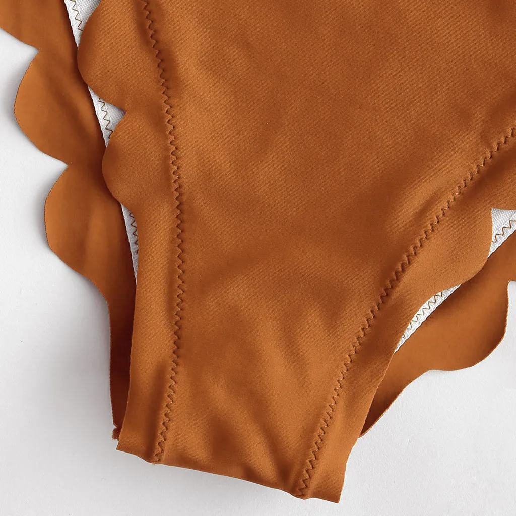 

2020 New Bikini Fashion Push-Up Swimsuit Ladies Solid Color Lace Bikini Lace Up Piece Swimsuit Backless Female Swimwear Z0311