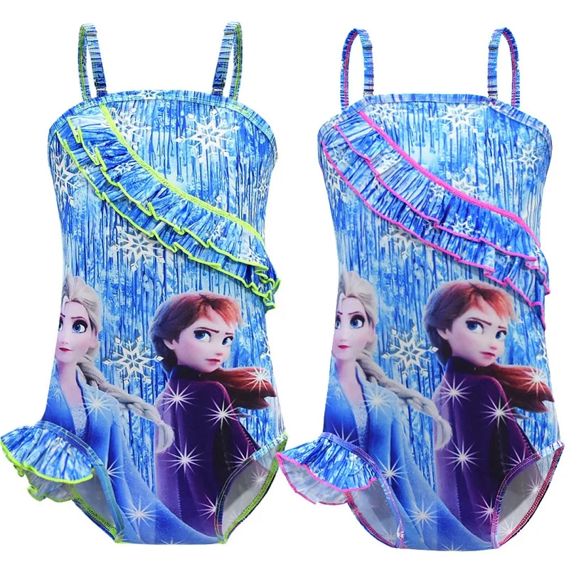 Новинка летняя одежда для девочек бесшовные купальники с мультяшными рисунками