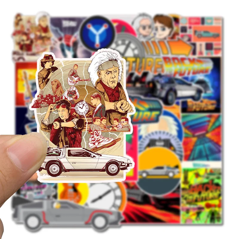 50pcs back to the future stickers for Car Styling Bike Motorcycle Phone Laptop Travel Luggage shark Sticker not repeat | Игрушки и хобби