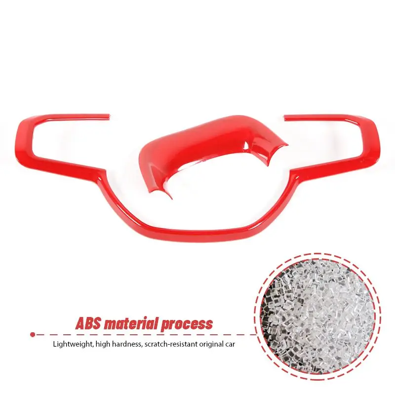 

Steering Wheel Cover Trim ABS Interior Accessories Decoration Kit Fit For Dodge RAM 1500 2018-2021