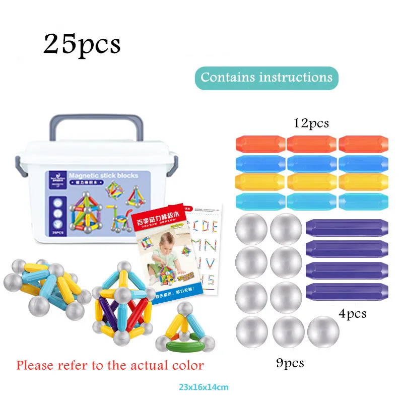 

Magnetic Building Blocks Children's Educational Magnetic Magnet Assembly Large Magnetic Stick Building Block Toy Gifts