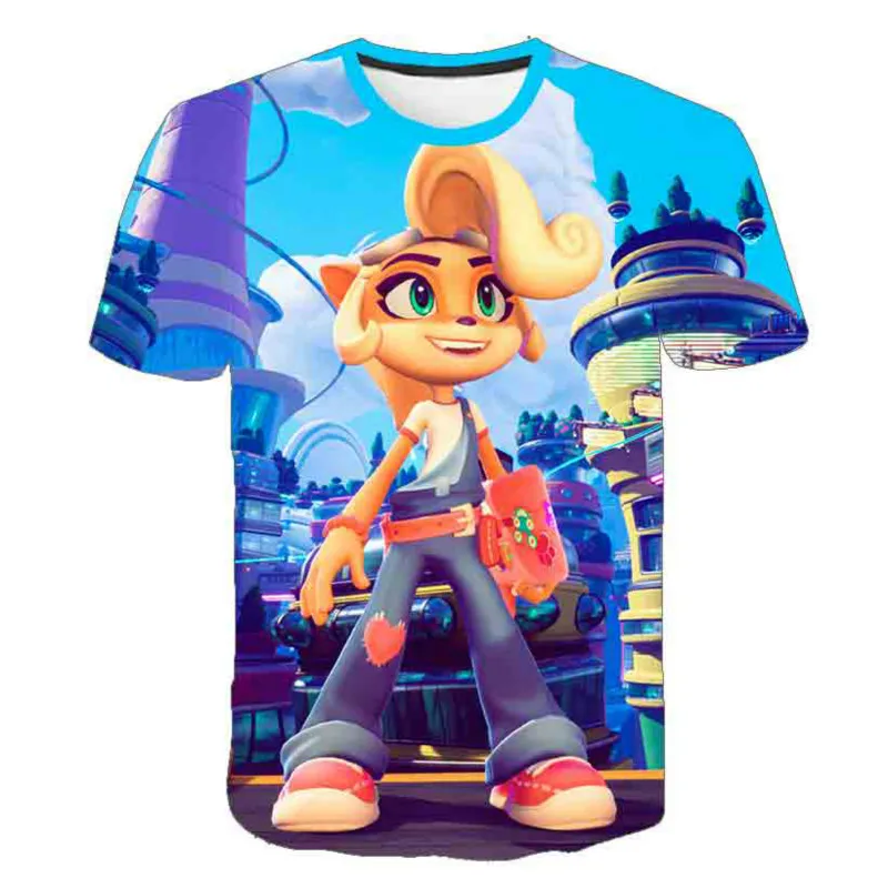 Новинка 3D футболка Bandicoot для детей мальчиков и девочек с мультяшным рисунком