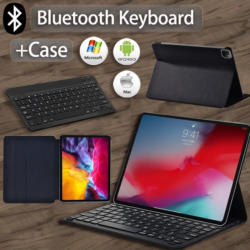 Чехол для Apple IPad Pro 11 2018 2020 9 7 10 5 дюйма чистый черный чехол планшета + беспроводная