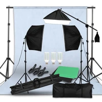 photography background frame support softbox lighting kit photo studio equipment accessories with 3pcs backdrop and tripod stand